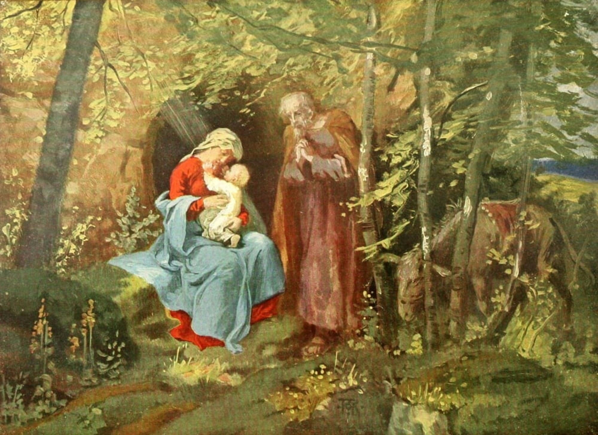 Christliche Kunst 16 1919 A wise man brings joy to his father Canvas Art - Max Rossman (24 x 36)