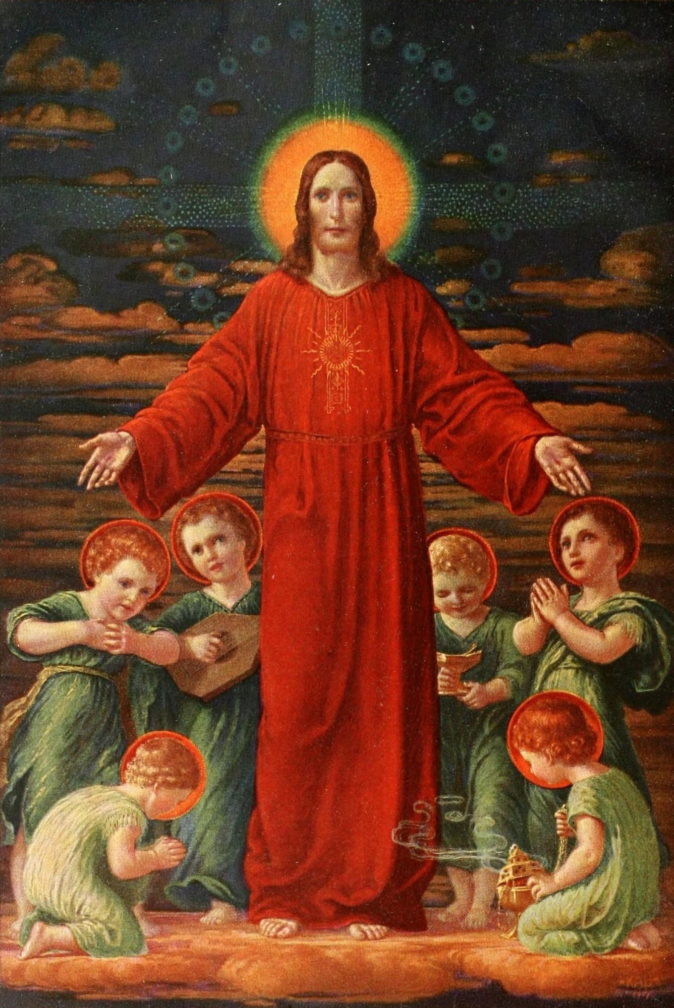 Christliche Kunst 16 1919 Christ Canvas Art - Georg Kau (18 x 24)