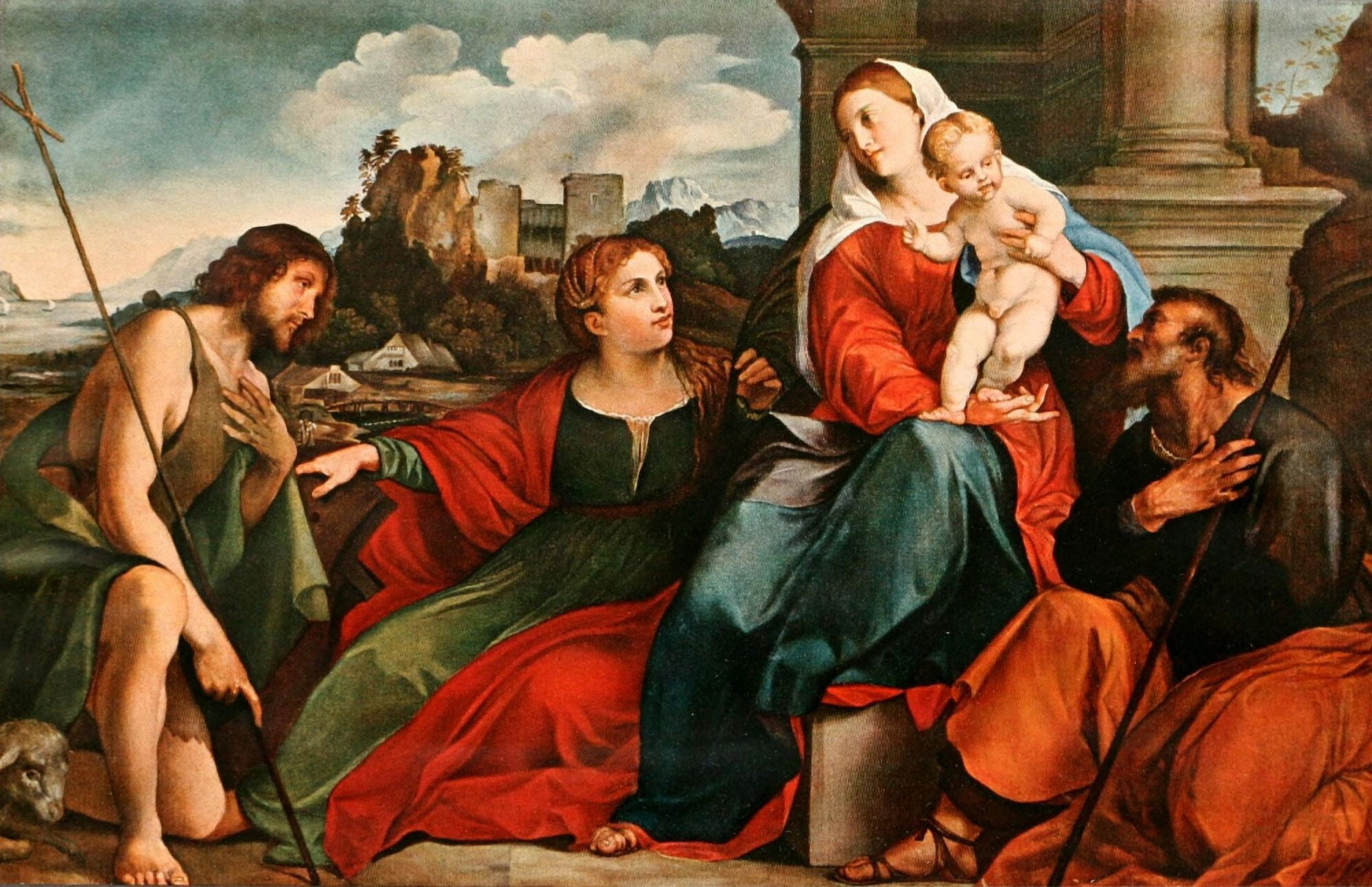 Christliche Kunst 2 Sacred Conversion Canvas Art - Palma Il Vecchio (24 x 36)