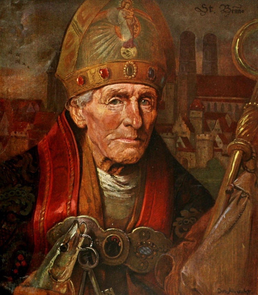 Christliche Kunst 5 1908 St Benno Canvas Art - Jozef Albrecht (18 x 24)