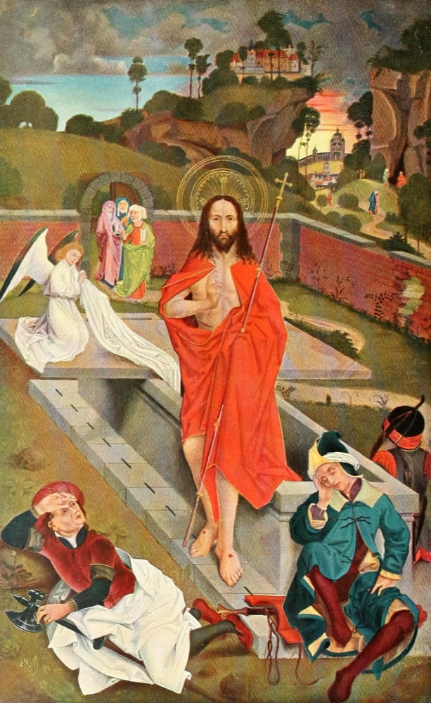 Christliche Kunst 5 1908 The Resurrection of Christ Canvas Art - Hans Pleydenwurff (18 x 24)