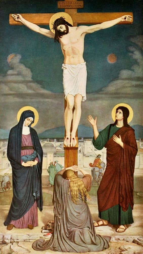 Christliche Kunst 7 1910 Calvary Canvas Art - Unknown (24 x 36)