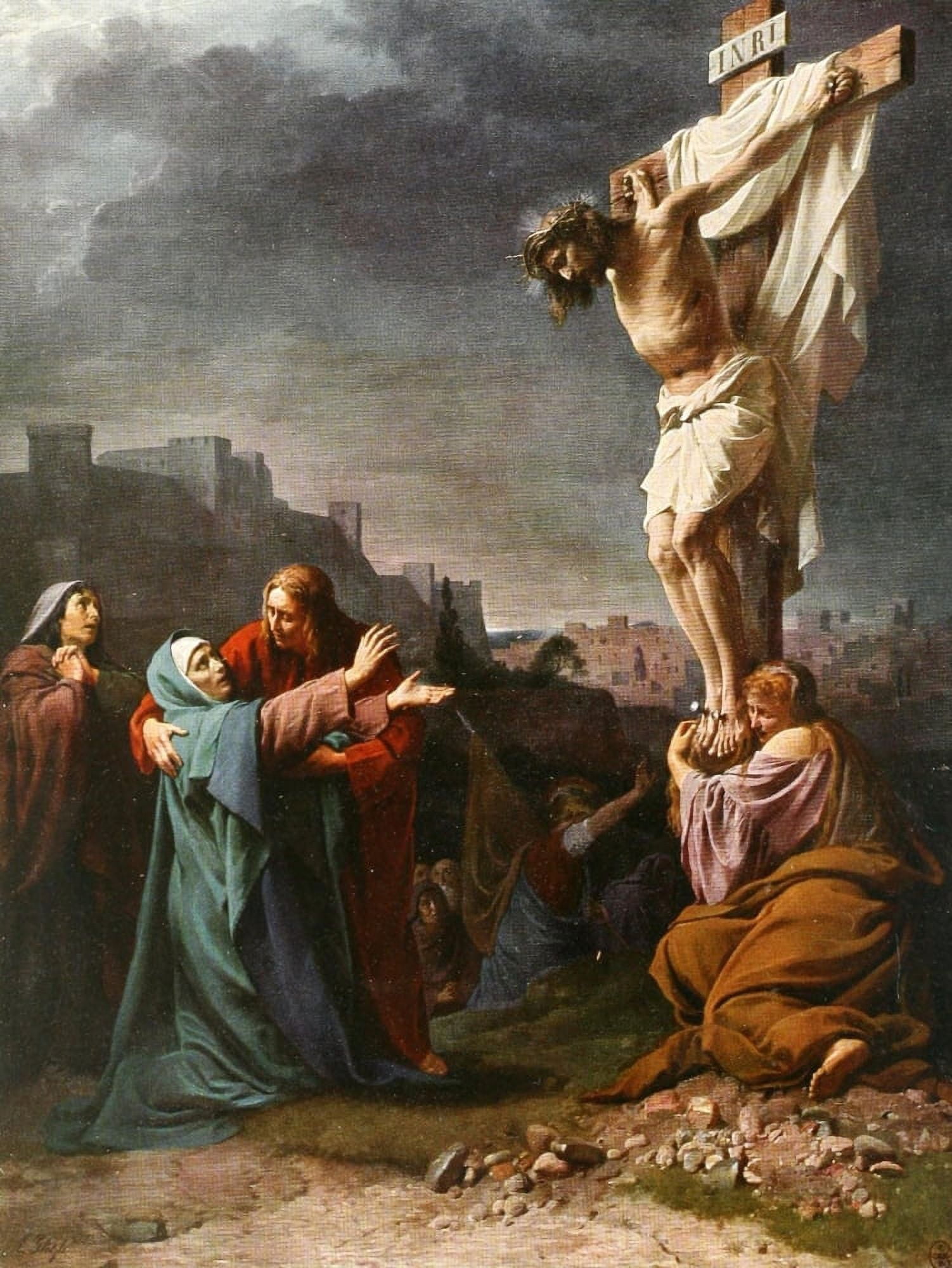 Christliche Kunst 8 1911 Calvary Canvas Art - Ludwig Glotzle (24 x 36)