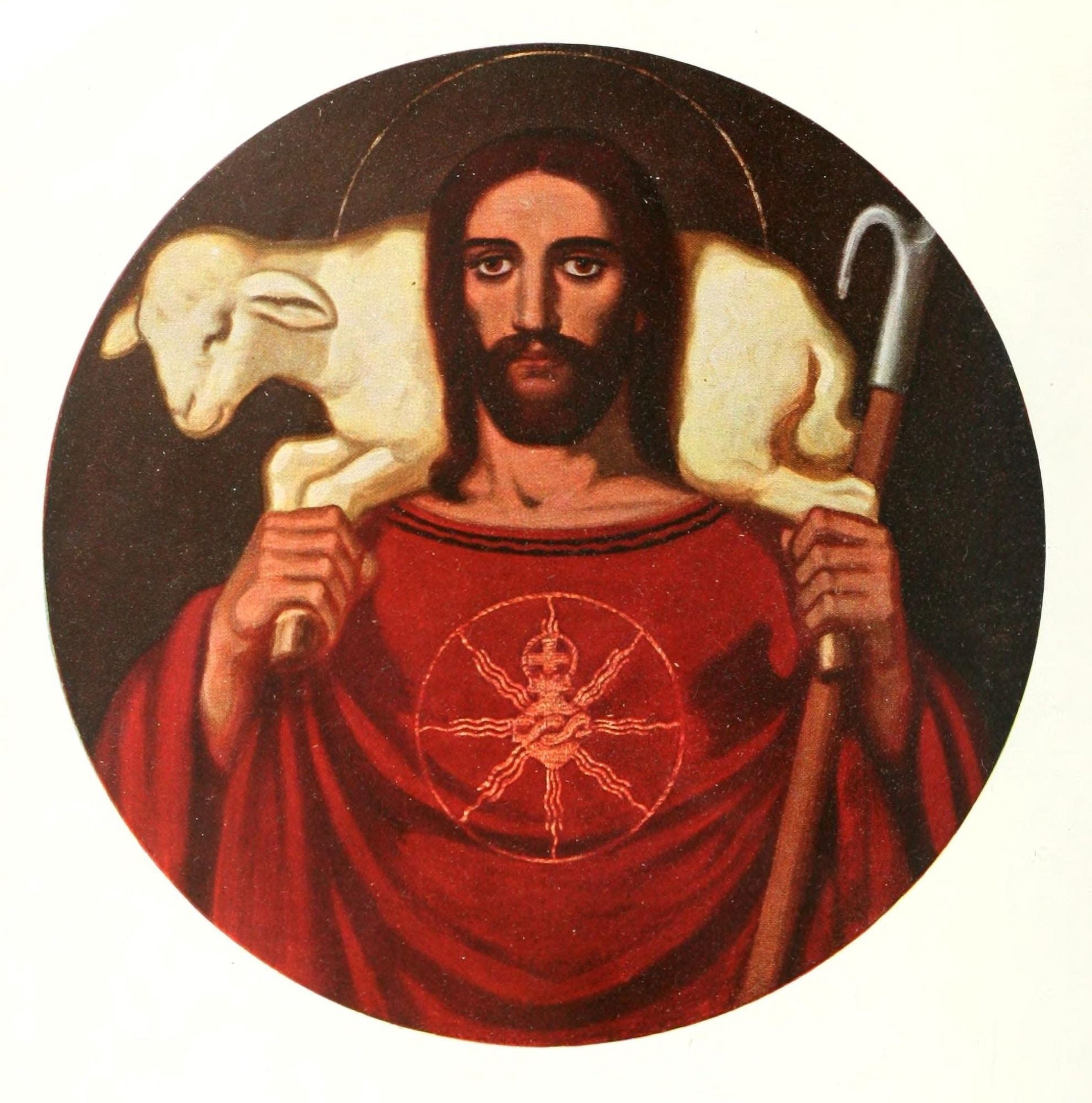 Christliche Kunst 8 1911 Herz Jesu Canvas Art - Fritz Kunz (18 x 24)