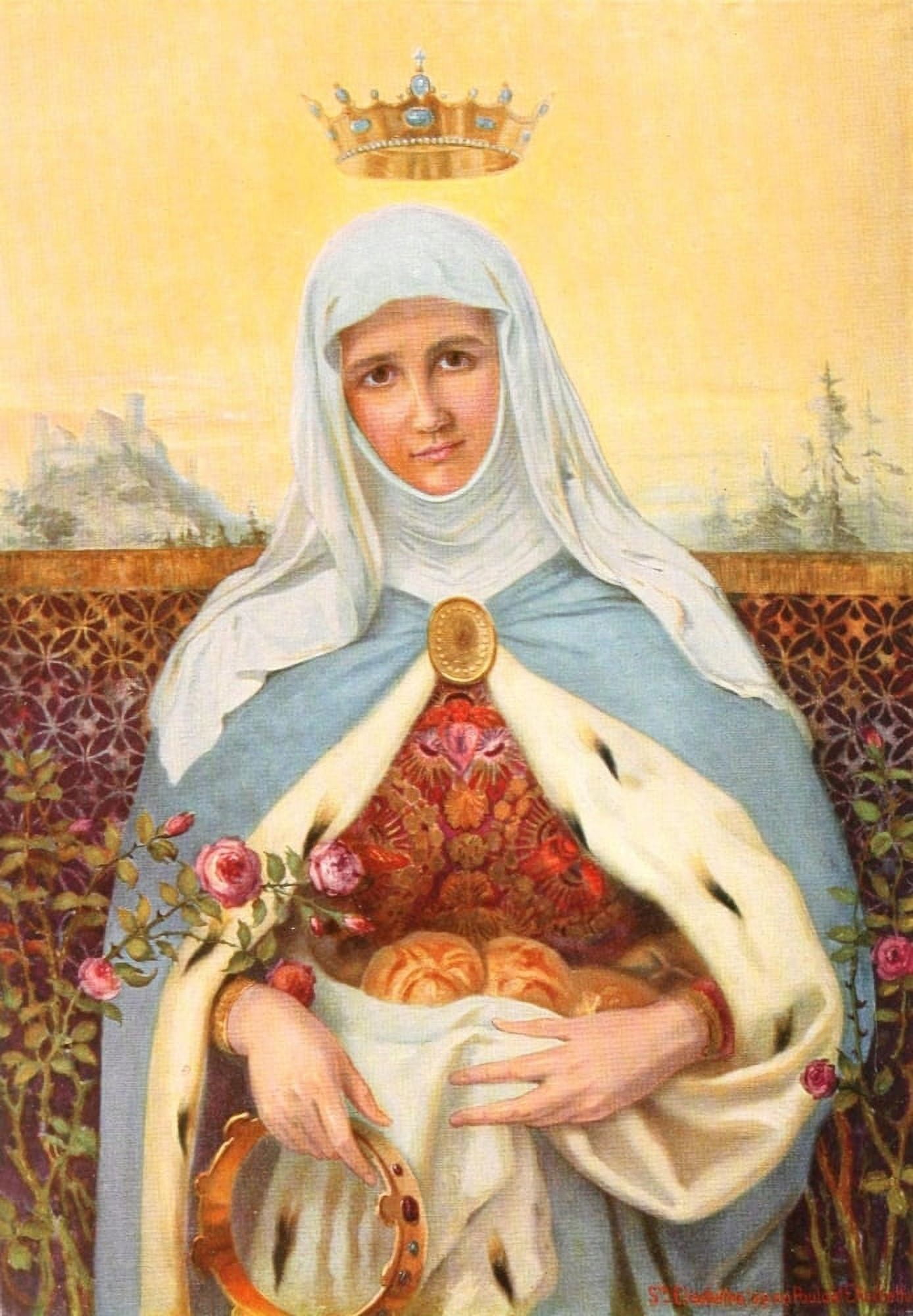 Christliche Kunst 8 1911 St Elisabeth Canvas Art - Paul Beckert (24 x 36)