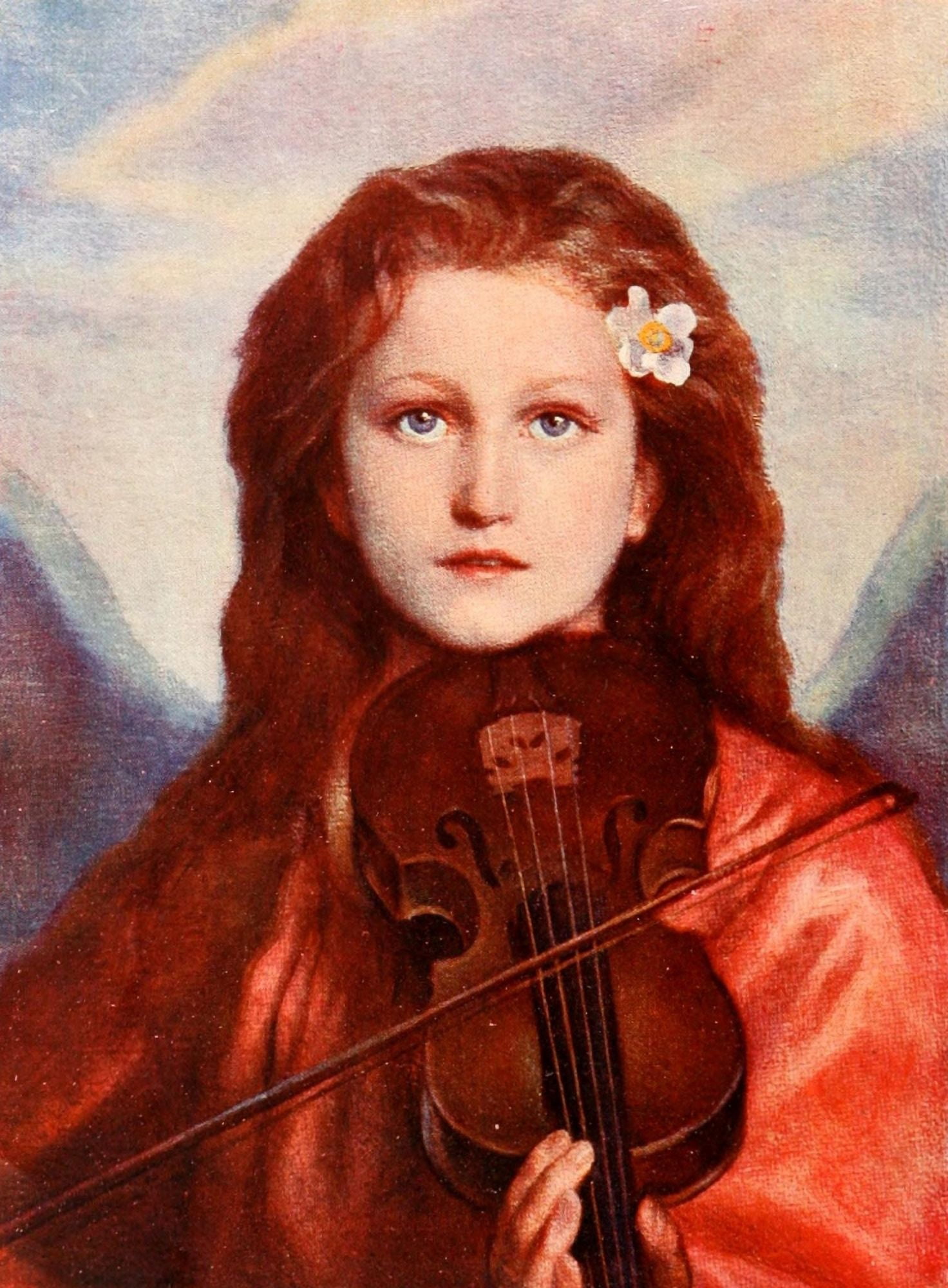 Christliche Kunst Angel playing the violin Canvas Art - Georg Cornicelius (18 x 24)