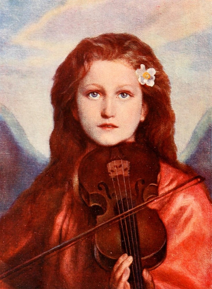 Christliche Kunst Angel playing the violin Canvas Art - Georg Cornicelius (24 x 36)