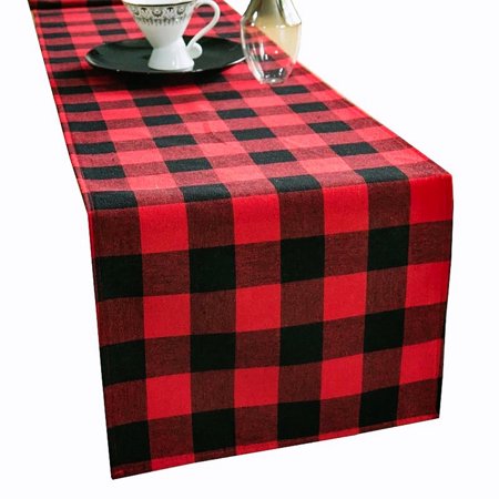 Christma Table Runner Classic Buffalo Check Table Runner Stylish Design for Family Dinner Christmas Holiday Birthday Party Table Home Decoration