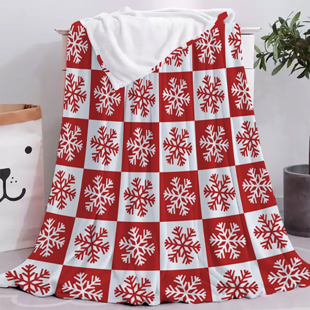Christman Blanket,Xmas Holiday Theme Sherpa Fleece Throw,Blanket for