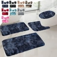 thumbnail image 1 of Christmas Under 10 EDHITNR Mixed Colors Bath Mats 4 Set Bathroom Rugs For 4 Pcs Toilet Mats Universal Soft Comfortable Water Absorption Non-Slip Thick Machine, 1 of 7