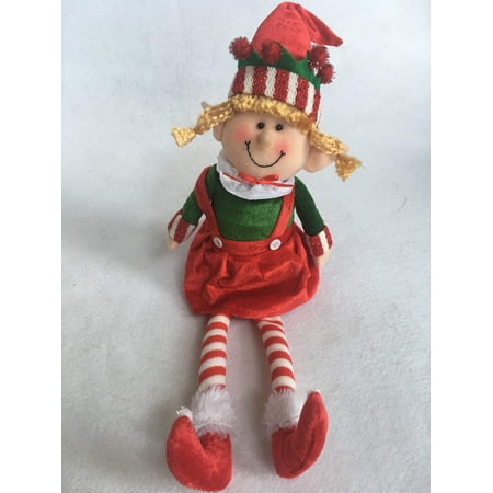 Christmas 10” Sitting Elves with Long Legs