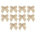 thumbnail image 1 of Christmas 10Pcs Christmas Bows Various Styles Bows Fabric Christmas Tree Garland Accessories Decoration Party Party Decorations丨White, 1 of 9