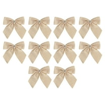 Christmas 10Pcs Christmas Bows Various Styles Bows Fabric Christmas Tree Garland Accessories Decoration Party Party Decorations丨White
