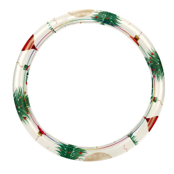 Christmas 14.5 Inch Printing PVC Leather Car Wheel Cover - Auto Accessories Steering Wheel Covers