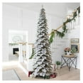 Christmas 15ft PreLit Flocked Pencil Spruce Artificial Christmas Tree