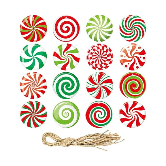Christmas 16 Piece Christmas Candy Ornament Set: Candyland Theme & Decorations