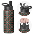 thumbnail image 1 of Christmas 18 oz Insulated Stainless Steel Water Bottle with Straw & Cleaning Brush , Leakproof, BPA-Free, 304 Stainless Steel, Wide Mouth, Travel Mug for Car, Gym, Office, 1 of 5