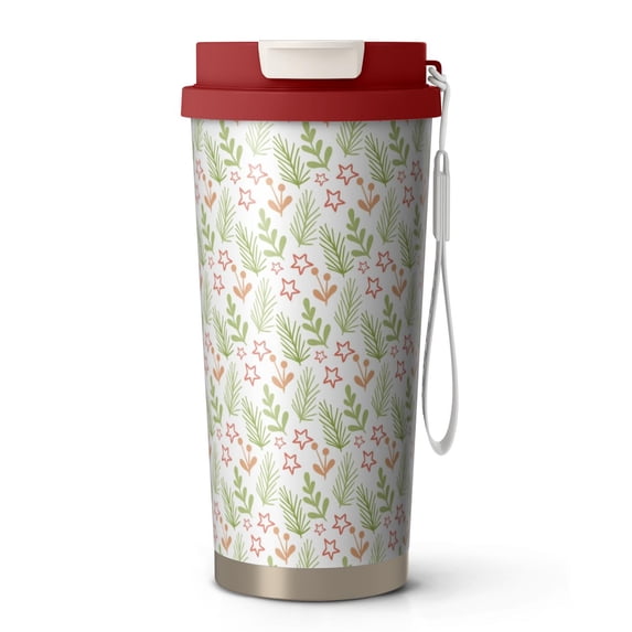 Christmas 18oz Double Drinking Coffee Mug – Vacuum Insulated Stainless Steel Travel Cup with Leakproof Lid, 316 Steel Thermos Tumbler for Hot & Cold Beverages