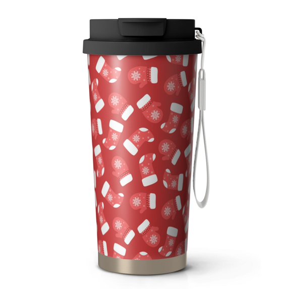 Christmas 18oz Double Drinking Coffee Mug – Vacuum Insulated Stainless Steel Travel Cup with Leakproof Lid, 316 Steel Thermos Tumbler for Hot & Cold Beverages