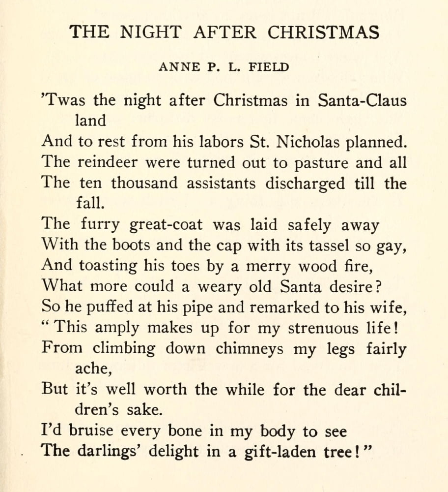 Christmas 1949 The Night After Christmas 1 Canvas Art - Anne PL Field (24 x 36)