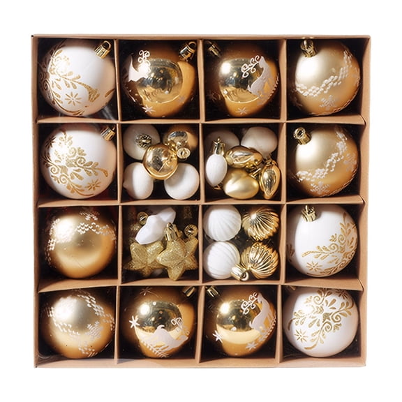 Christmas 2.36 Inch 52ct Electroplated Shatterproof Christmas Ball Ornaments for Christmas Tree and Holiday Party Decorations