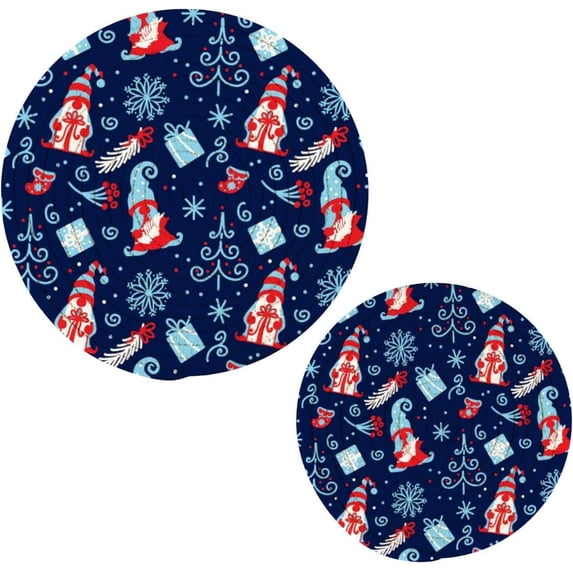 Christmas 2 Pack Pot Holders Trivets, Heat Resistant Hot Pads for Kitchen Table Decoration Trivets for Hot Dishes/Pot/Bowl/Teapot/Kitchen Hot Pads Trivets, 7" + 9.45"