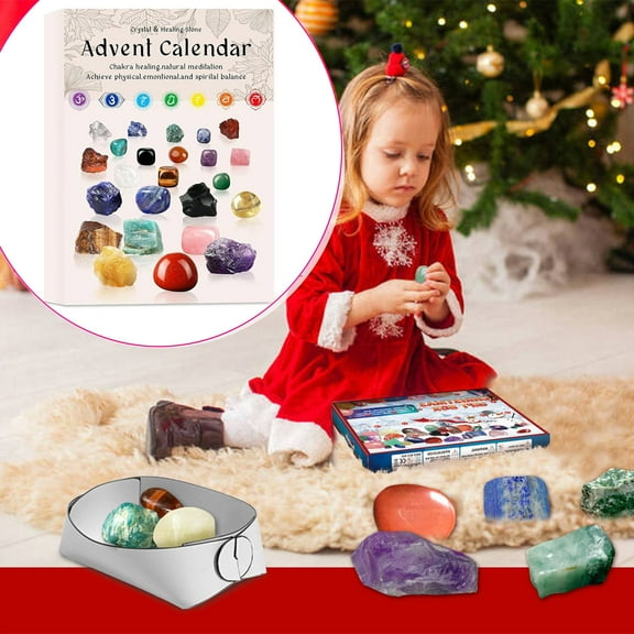 Christmas 2024 24 Days Countdown Calendar For Kids Adult Ore Rocks Learning Kit With Identification Sheet Surprises Xmas For Girls Boys56831