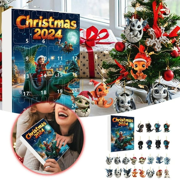 Countdown Sets Christmas 2024 Holiday Advent Calendar Featuring Adorable Dinosaur Theme for Memorable Celebrations