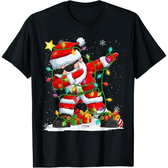 Christmas 2025 Dabbing Santa Christmas Xmas Men Women T-Shirt
