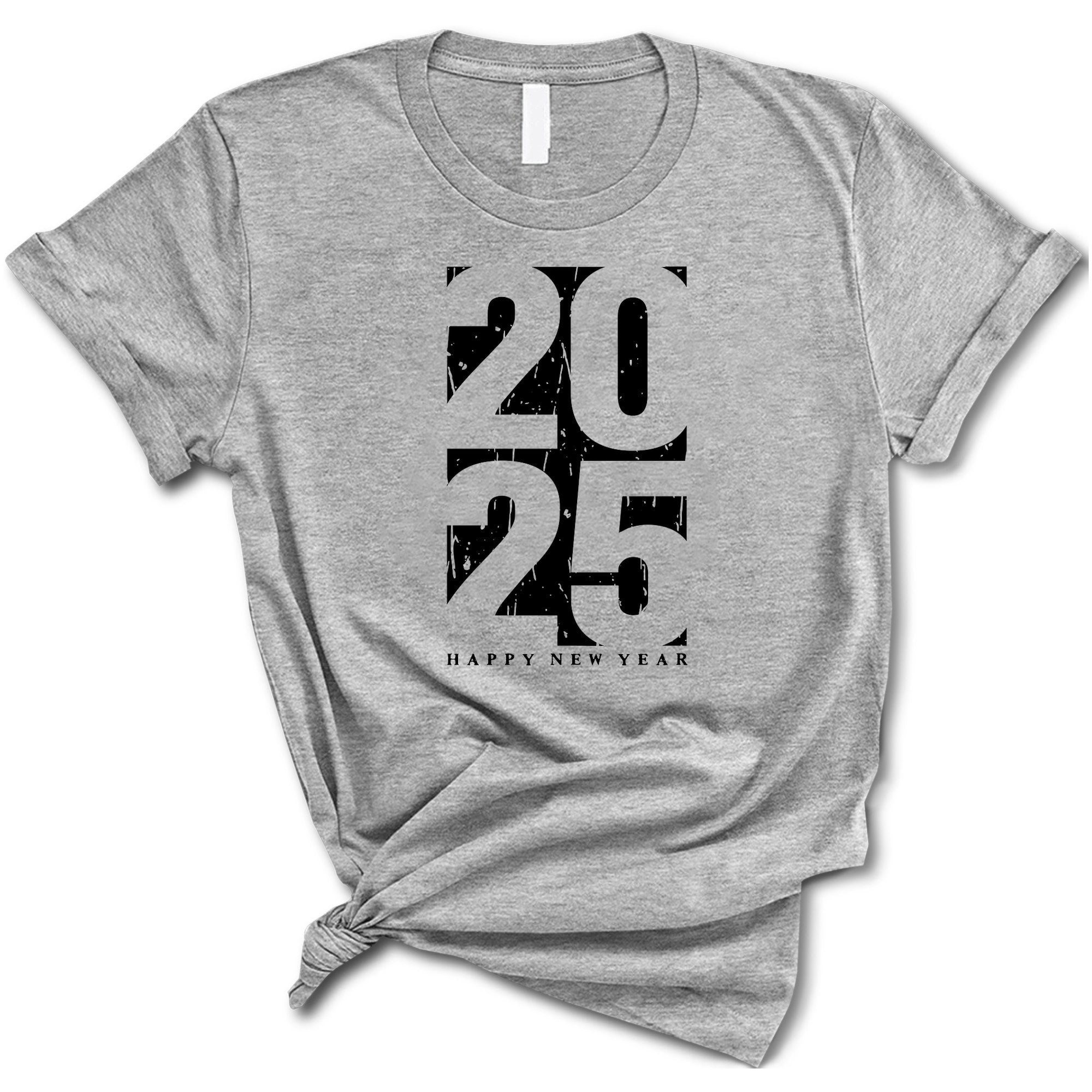 Christmas 2025 New Year Unisex Adult Cotton Crew Neck TShirt
