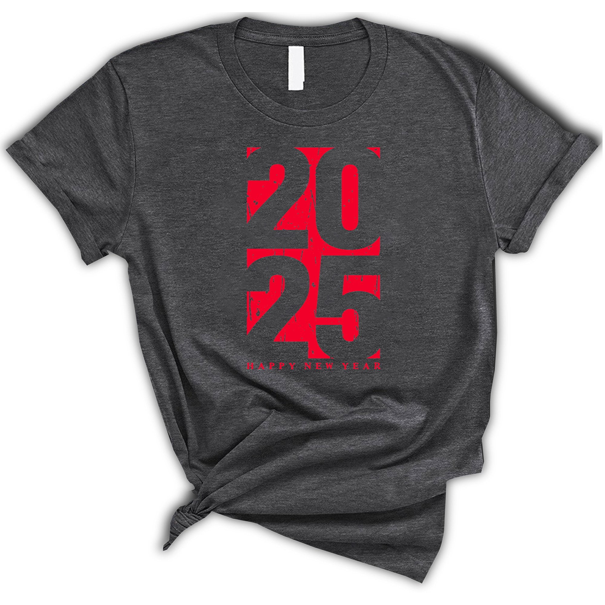 Christmas 2025 New Year Unisex Adult Cotton Crew Neck TShirt