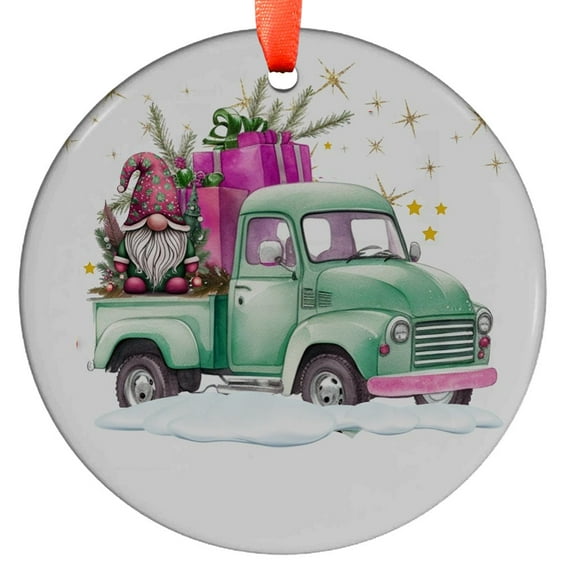 Christmas 2025 Ornament, Christmas Decoration, Holiday Gift Idea, Heirloom Keepsake, Round , Gift Exchange, Gift Idea, Gnome, Holiday Keepsake, Xmas Tree Hanging Decoration, Season