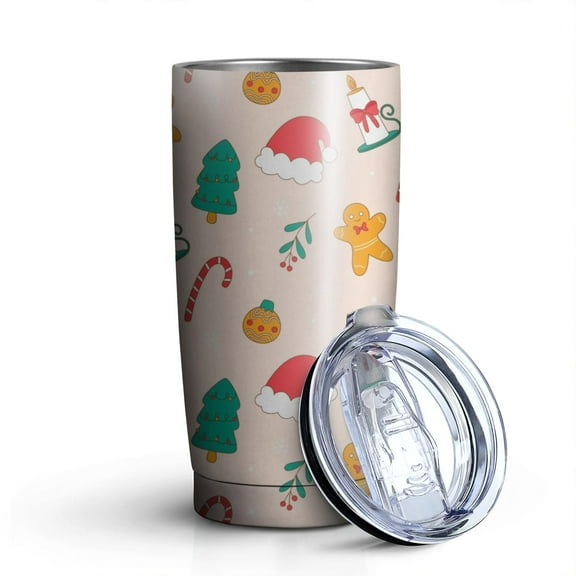 Christmas 20oz Stainless Steel Mobile Tumbler – Vacuum Insulated Coffee Mug with Lid, Spill-Proof Travel Cup for Hot & Cold Drinks