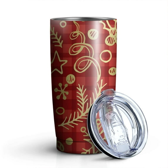Christmas 20oz Stainless Steel Mobile Tumbler – Vacuum Insulated Coffee Mug with Lid, Spill-Proof Travel Cup for Hot & Cold Drinks