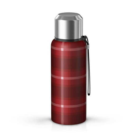 Christmas 20oz Stainless Steel Thermal Bottle with Tea Filter and Cup Lid, Vacuum Insulated Coffee Mug with 316L Inner Liner, Leakproof Travel Thermos for Office, Commute & Outdoor