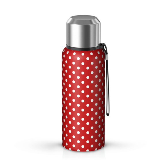 Christmas 20oz Stainless Steel Thermal Bottle with Tea Filter and Cup Lid, Vacuum Insulated Coffee Mug with 316L Inner Liner, Leakproof Travel Thermos for Office, Commute & Outdoor