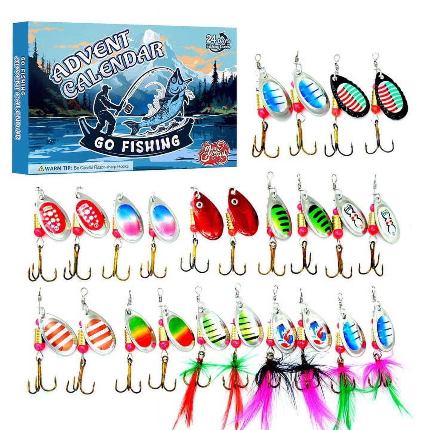 Christmas 24 Days Countdown To Christmas Fishing Tackle Set 2024