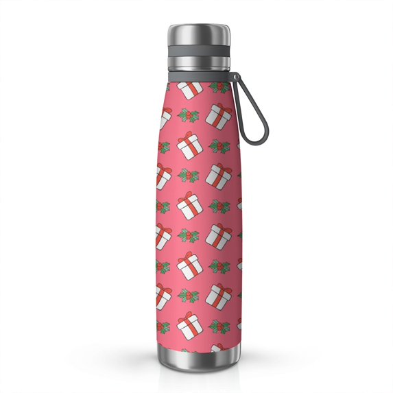 Christmas 29oz Stainless Steel Insulated Thermos with Tea Filter, 360° Printed Travel Bottle, Leakproof BPA-Free Flask with Anti-Slip Base, 304 Inner & 201 Outer, Vacuum Cup