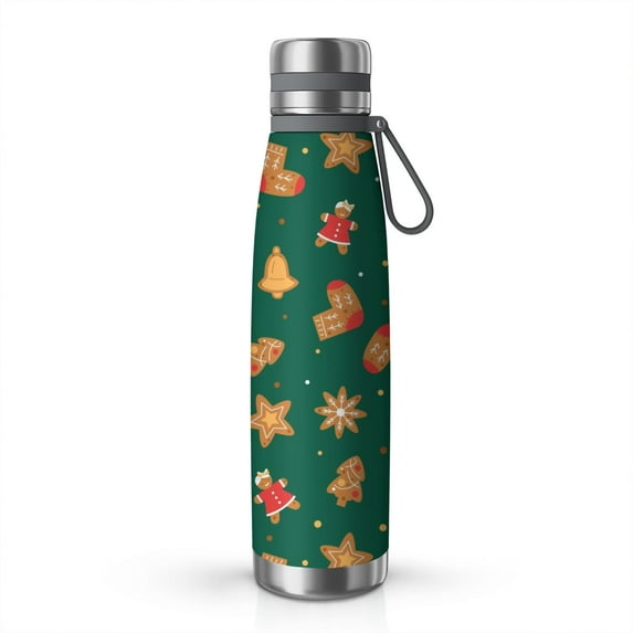 Christmas 29oz Stainless Steel Insulated Thermos with Tea Filter, 360° Printed Travel Bottle, Leakproof BPA-Free Flask with Anti-Slip Base, 304 Inner & 201 Outer, Vacuum Cup