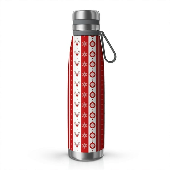 Christmas 29oz Stainless Steel Insulated Thermos with Tea Filter, 360° Printed Travel Bottle, Leakproof BPA-Free Flask with Anti-Slip Base, 304 Inner & 201 Outer, Vacuum Cup