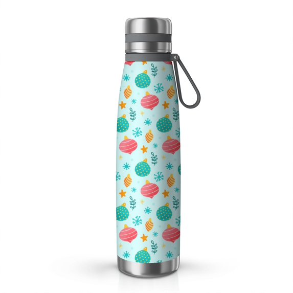 Christmas 29oz Stainless Steel Insulated Thermos with Tea Filter, 360° Printed Travel Bottle, Leakproof BPA-Free Flask with Anti-Slip Base, 304 Inner & 201 Outer, Vacuum Cup
