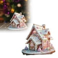 thumbnail image 1 of Christmas 2D Acrylic Ornament Tabletop Figurine Gift, Christmas Table Decor Resin Figurine Gift Home Party Decor, Cute Christmas Decoration GingerbreadHouse for Study Desktop, 1 of 3