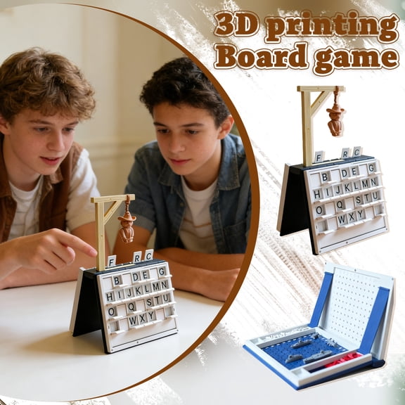 Christmas 2Pcs 3D Printed Magnetic Board Game Set Portable Book Design Scripted Cowboy Strategy Game for Adults Indoor Party Entertainment Interactive Wordplay, 9x7 Inch