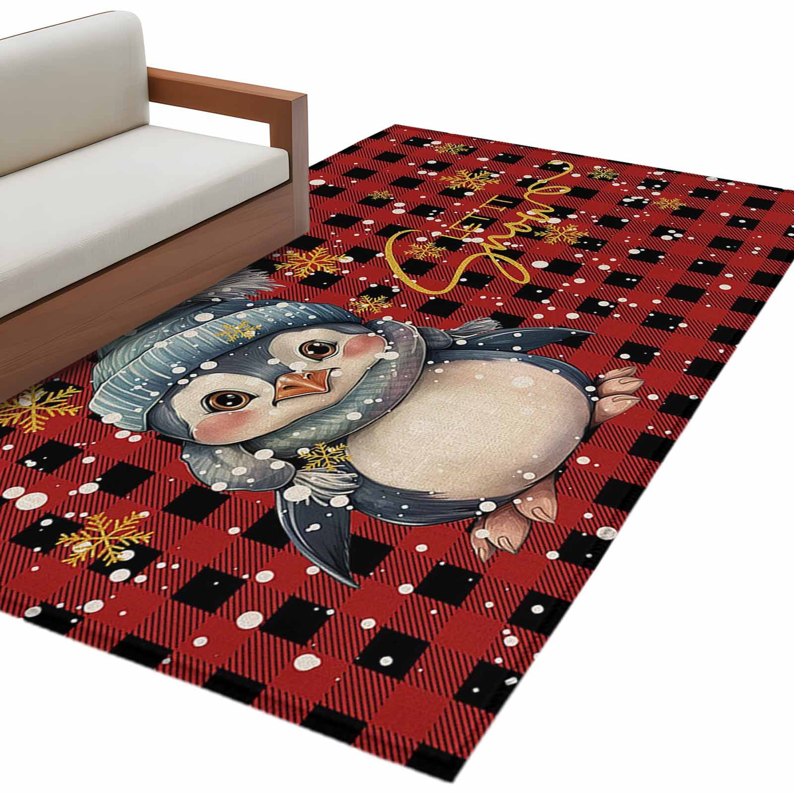 Kawaii Soft Winter Penguin Rug & Mat