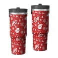 thumbnail image 1 of Christmas 30oz Handheld Travel Tumbler with Handle – Double Wall Stainless Steel Insulated Cup, Flip Straw Lid, Leak-Proof & BPA-Free for Hot and Cold Drinks – Durable Coffee & Juice Mug Black, 1 of 7