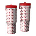 thumbnail image 1 of Christmas 30oz Handheld Travel Tumbler with Handle – Double Wall Stainless Steel Insulated Cup, Flip Straw Lid, Leak-Proof & BPA-Free for Hot and Cold Drinks – Durable Coffee & Juice Mug Black, 1 of 7