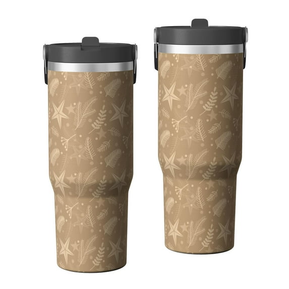 Christmas 30oz Handheld Travel Tumbler with Handle – Double Wall Stainless Steel Insulated Cup, Flip Straw Lid, Leak-Proof & BPA-Free for Hot and Cold Drinks – Durable Coffee & Juice Mug Black