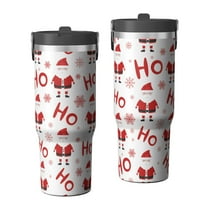 Christmas 30oz Handheld Travel Tumbler with Handle – Double Wall Stainless Steel Insulated Cup, Flip Straw Lid, Leak-Proof & BPA-Free for Hot and Cold Drinks – Durable Coffee & Juice Mug Black