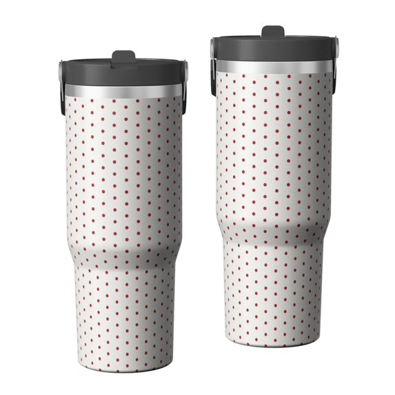 Christmas 30oz Handheld Travel Tumbler with Handle – Double Wall Stainless Steel Insulated Cup, Flip Straw Lid, Leak-Proof & BPA-Free for Hot and Cold Drinks – Durable Coffee & Juice Mug Black