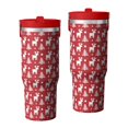 thumbnail image 1 of Christmas 30oz Handheld Travel Tumbler with Handle – Double Wall Stainless Steel Insulated Cup, Flip Straw Lid, Leak-Proof & BPA-Free for Hot and Cold Drinks – Durable Coffee & Juice Mug Black, 1 of 7